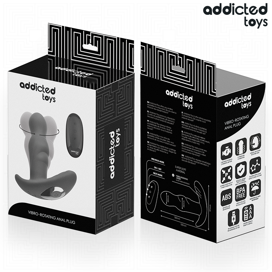 Plug anal vibrant et rotatif avec télécommande — ADDICTED TOYS