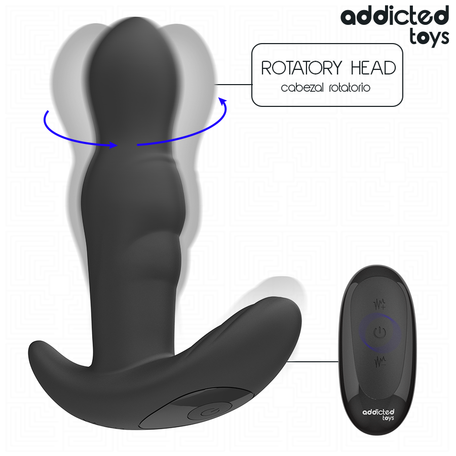 Plug anal vibrant et rotatif avec télécommande — ADDICTED TOYS