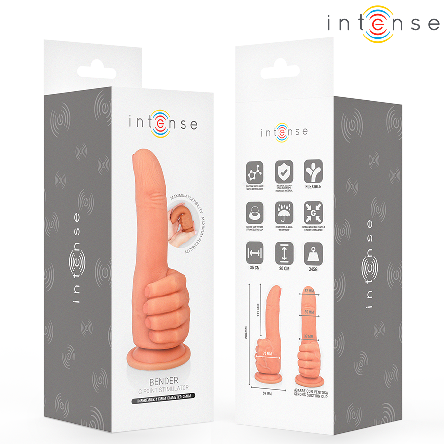 Stimulateur point G flexible à ventouse — INTENSE FUN TOYS