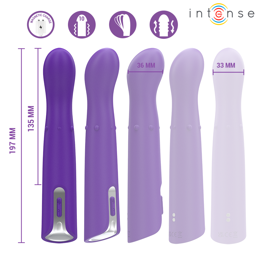 Vibromasseur point G avec mouvement vertical et billes internes — INTENSE HIGH TECH