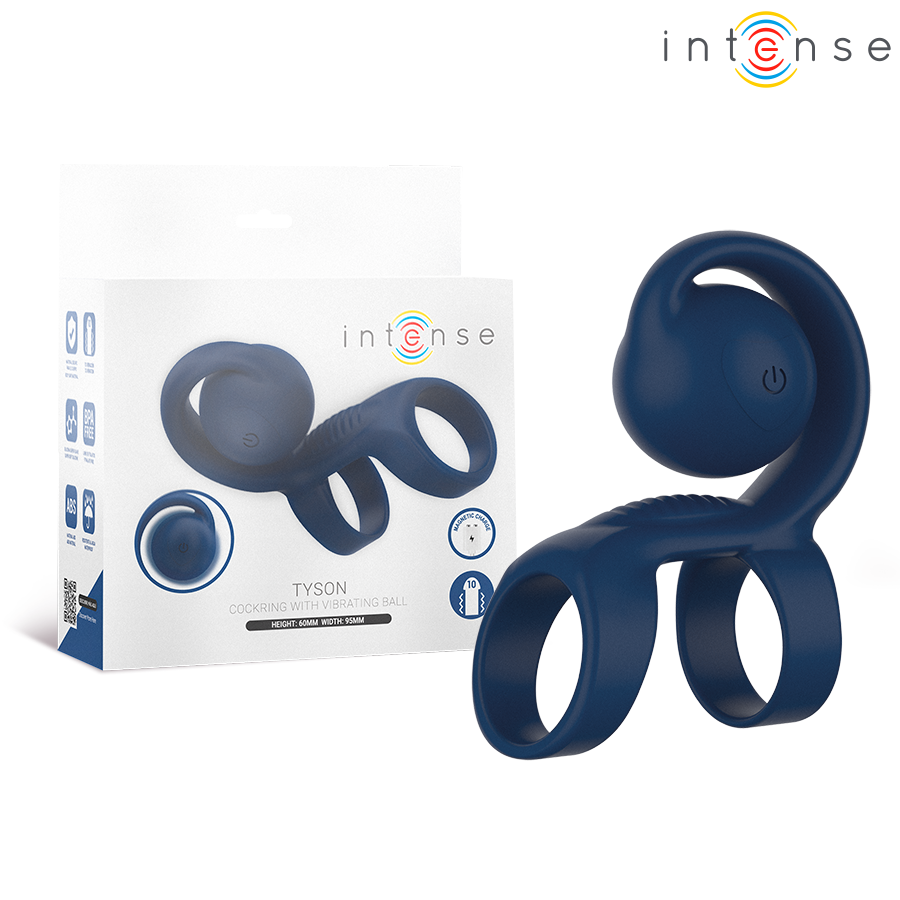 Anneau vibrant Tyson avec boule de stimulation — INTENSE FOR HIM