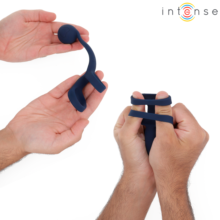 Anneau vibrant Tyson avec boule de stimulation — INTENSE FOR HIM