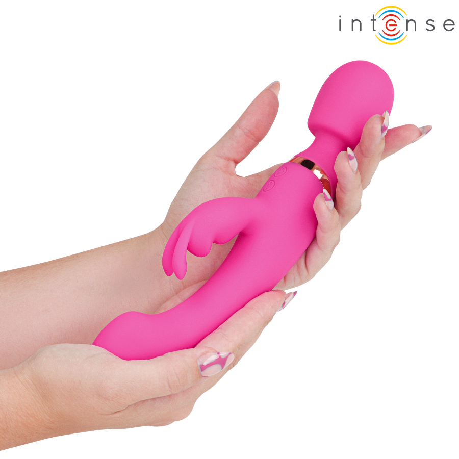 Vibromasseur double polyvalent lapin et baguette — INTENSE HIGH TECH