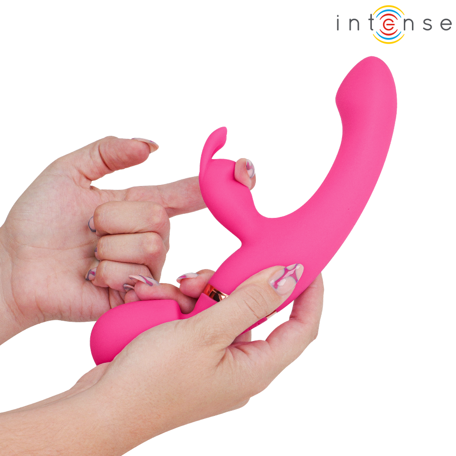 Vibromasseur double polyvalent lapin et baguette — INTENSE HIGH TECH