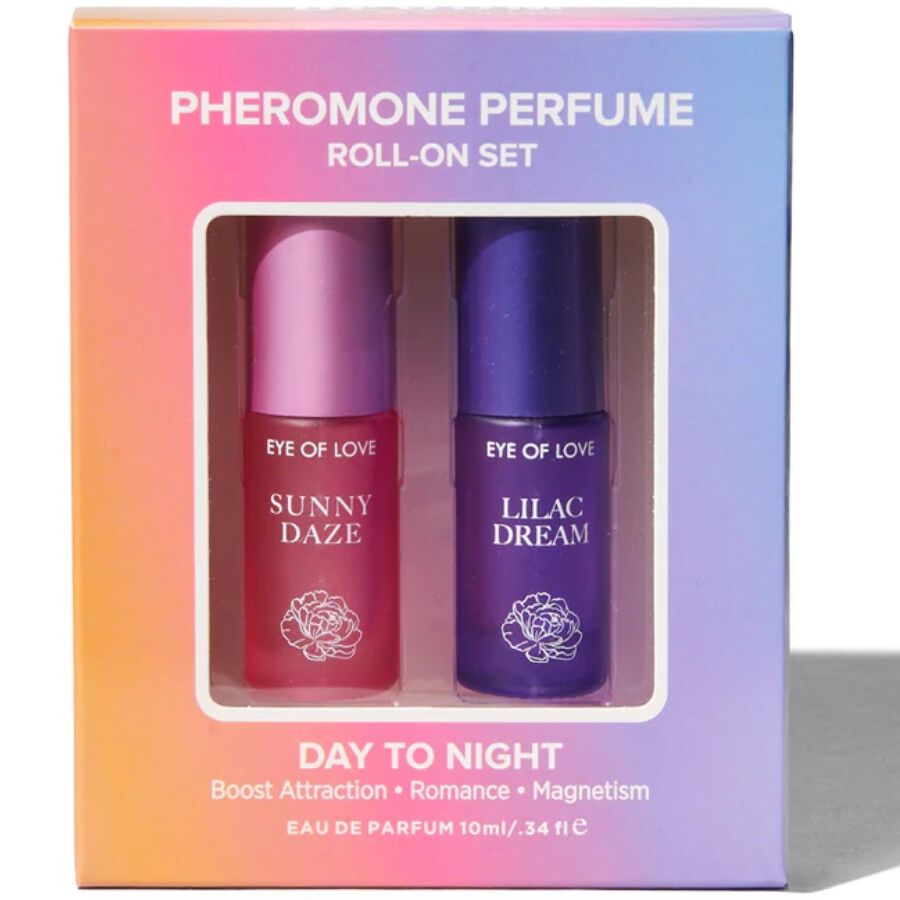 Coffret de parfum roll-on aux phéromones jour-nuit — EYE OF LOVE