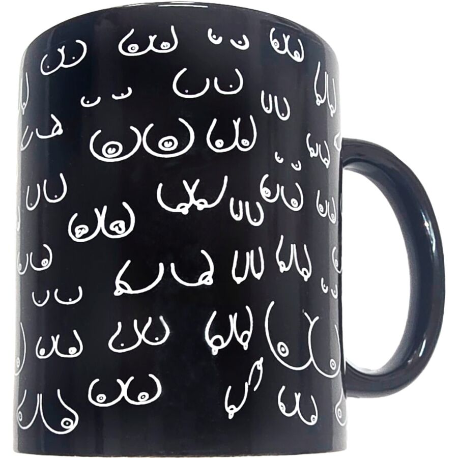 Tasse humour érotique poitrine noire 370 ml — DIABLO PICANTE