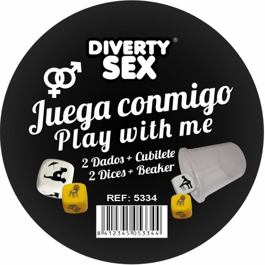 Dés coquins positions et lieux avec gobelet — DIABLO PICANTE
