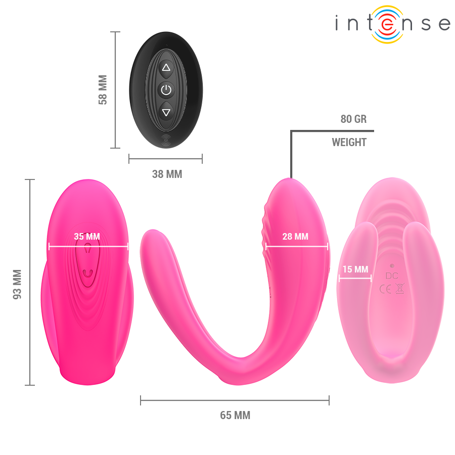 Stimulateur vibrant double télécommandé — INTENSE REMOTE CONTROL