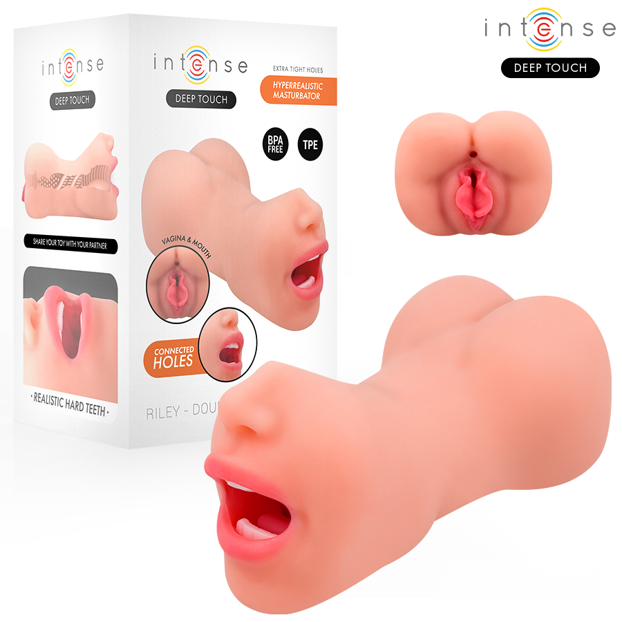Masturbateur à double bouche et vagin hyperréaliste Deep Touch — INTENSE BODIES & MASTURBATORS
