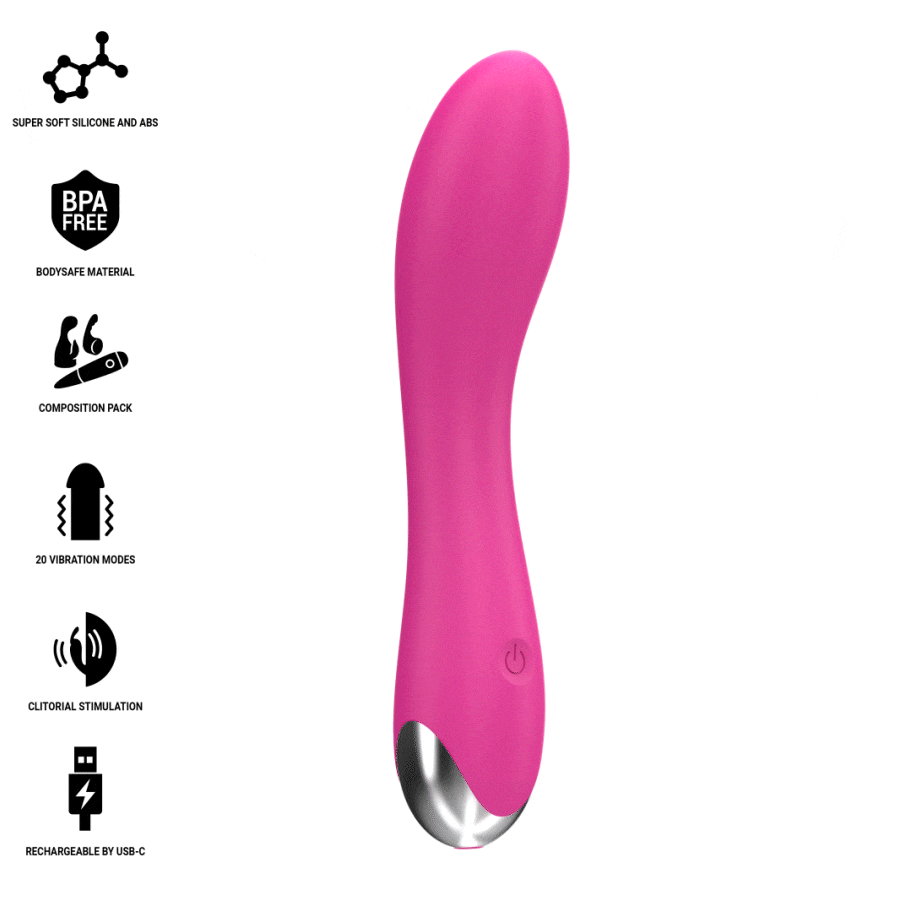Vibrateur à têtes interchangeables avec 20 modes — INTENSE HIGH TECH