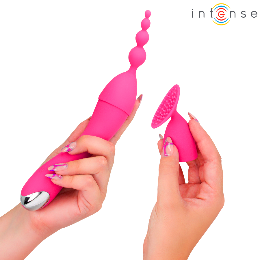 Vibrateur à têtes interchangeables avec 20 modes — INTENSE HIGH TECH