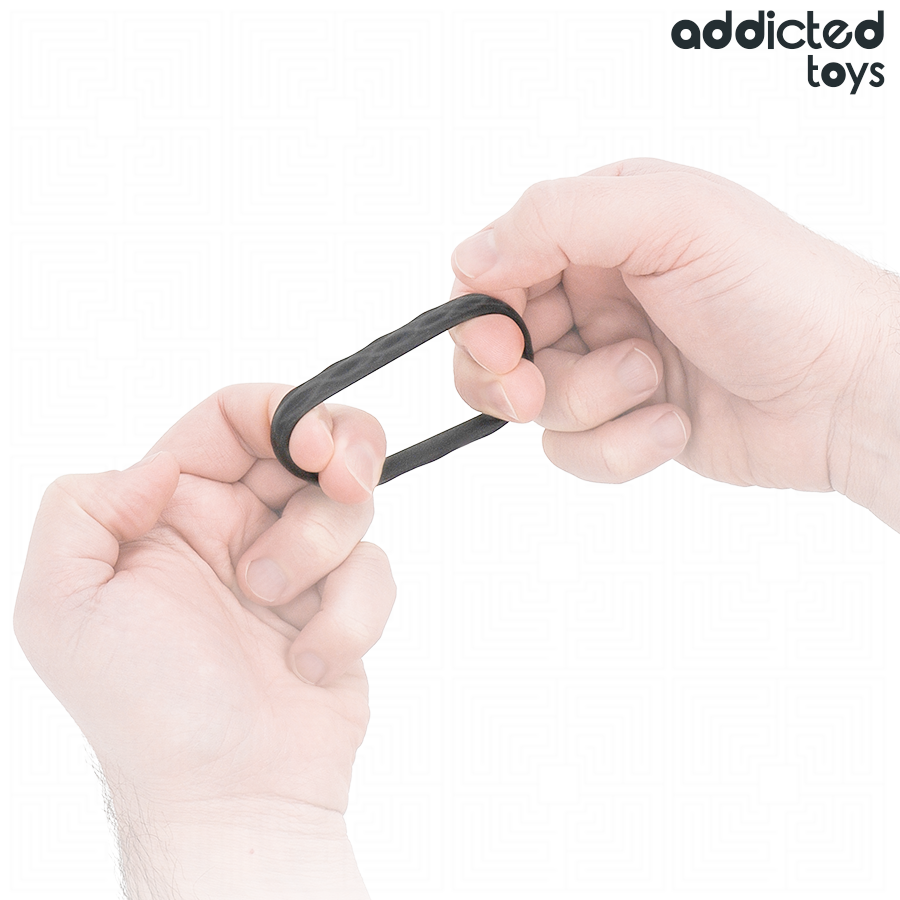 Ensemble d'anneaux pénis texturés, 4 tailles — ADDICTED TOYS