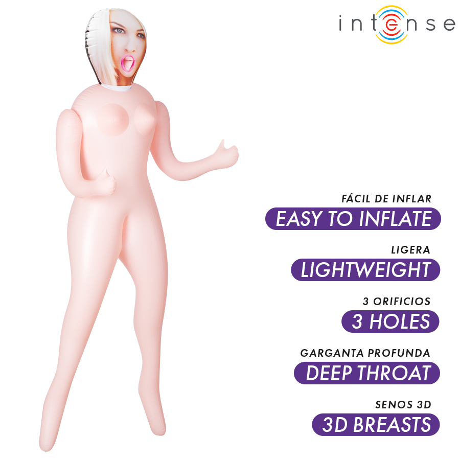 Poupée gonflable réaliste trois orifices Irina — INTENSE BODIES & MASTURBATORS