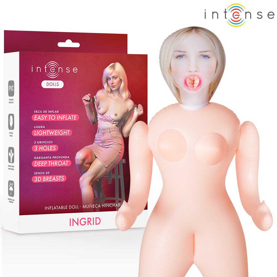 Poupée gonflable Ingrid à trois orifices — INTENSE BODIES & MASTURBATORS