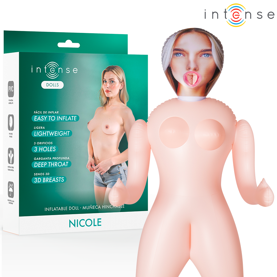 Poupée gonflable réaliste Nicole à trois orifices — INTENSE BODIES & MASTURBATORS