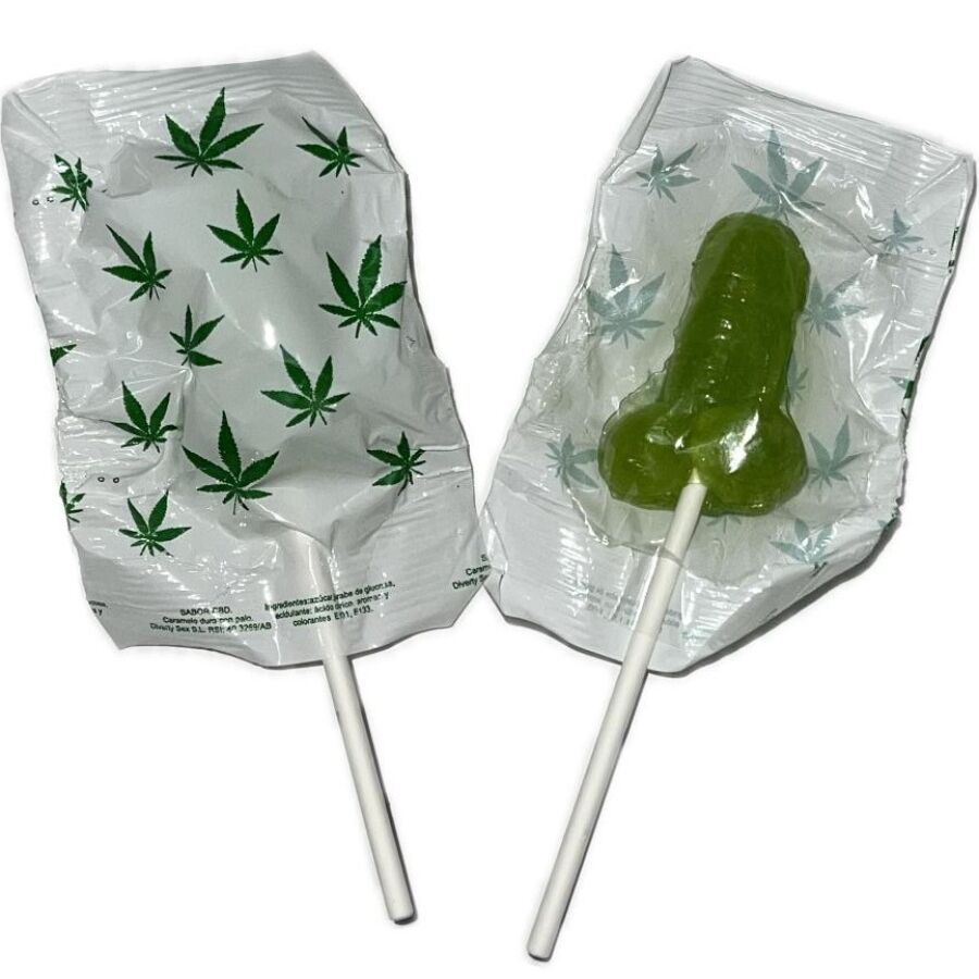 Sucette gourmande forme pénis arôme cannabis — DIABLO GOLOSO