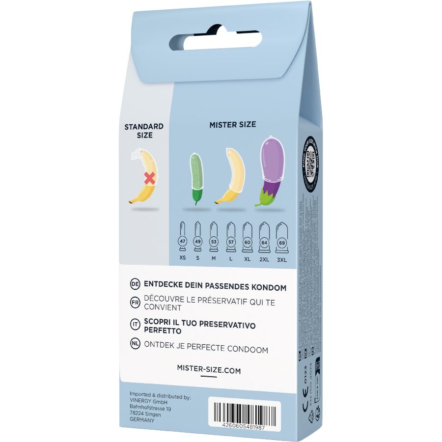 Kit découverte tailles de préservatifs 53, 57, 60 mm — MISTER SIZE