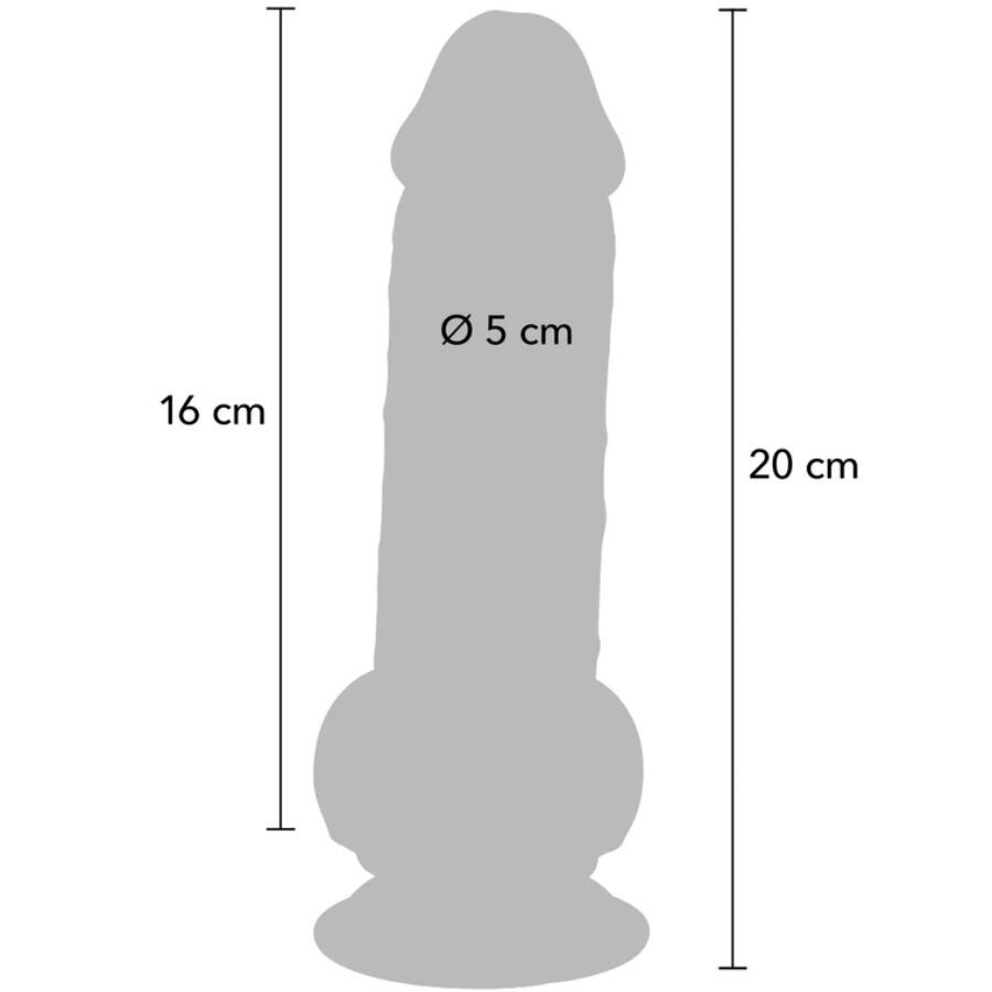 Godemichet réaliste extra épais avec testicules — GET REAL