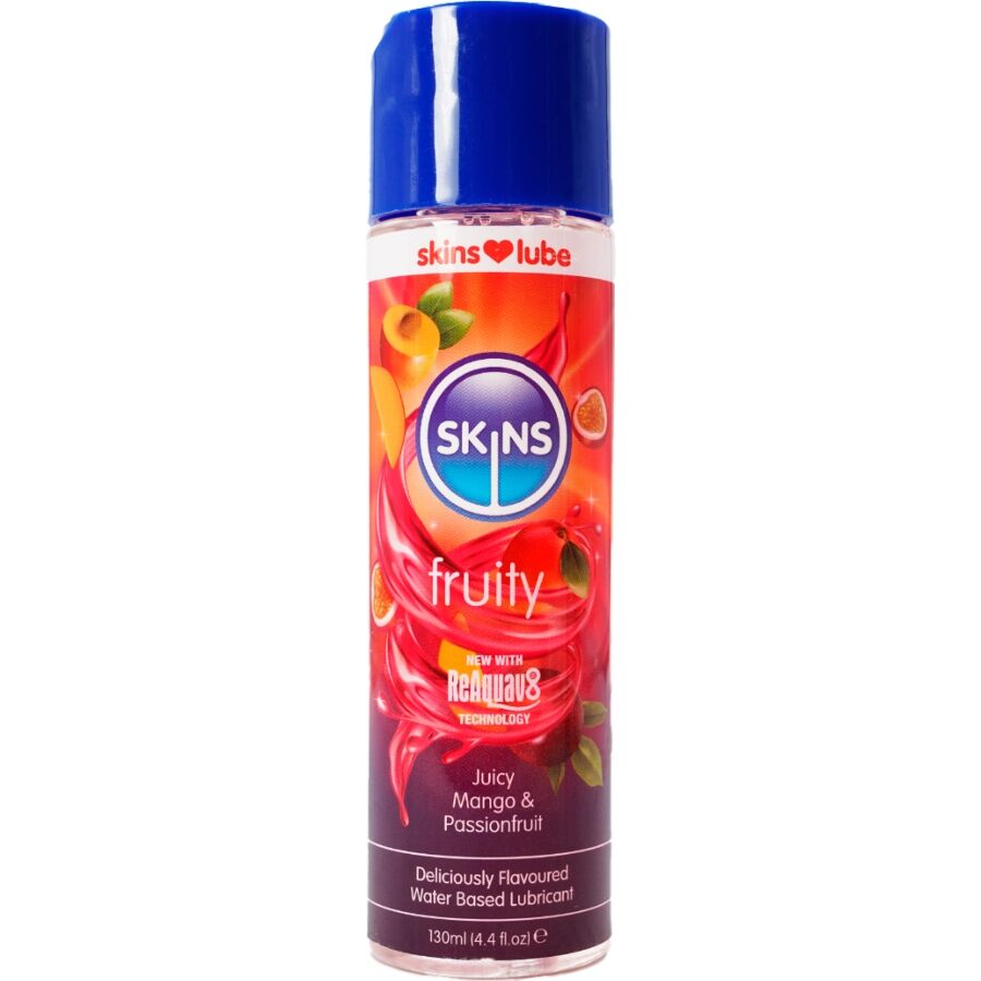 Lubrifiant fruité à base d'eau mangue et fruit de la passion 130 ml — SKINS