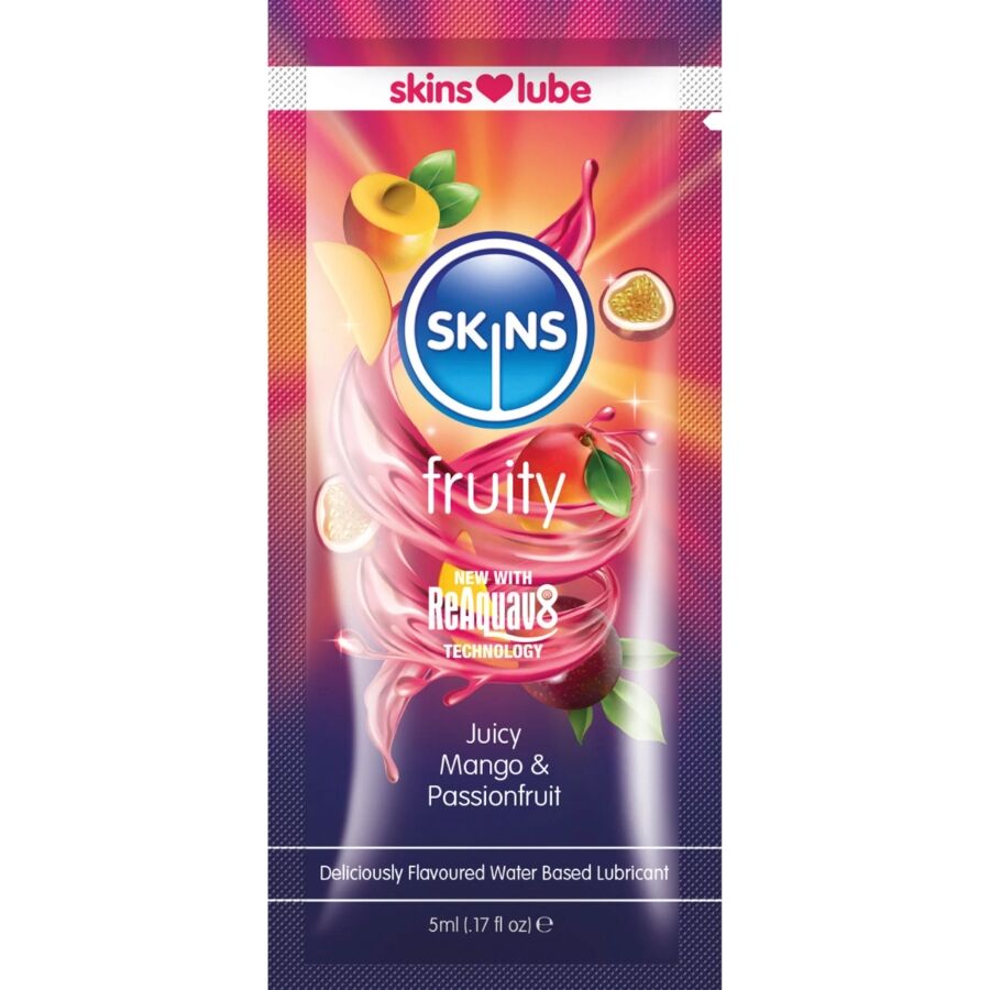Lubrifiant fruité mangue et fruit de la passion en dose unique 5 ml — SKINS