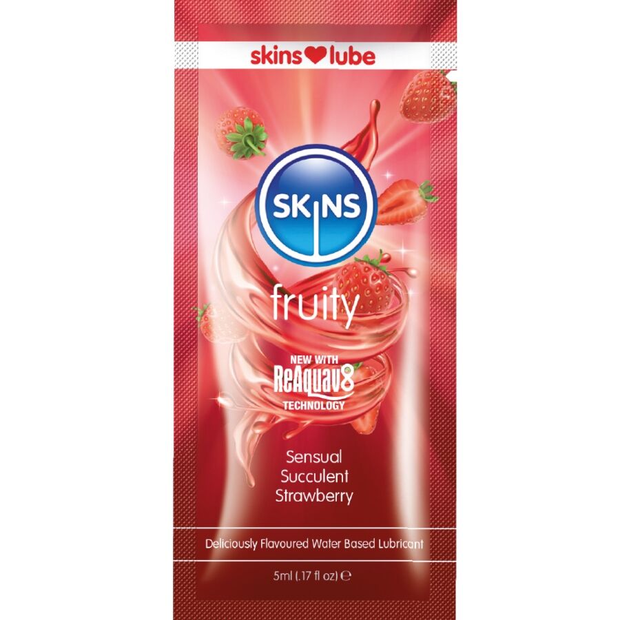 Lubrifiant fruité à la fraise, dose unique 5 ml — SKINS