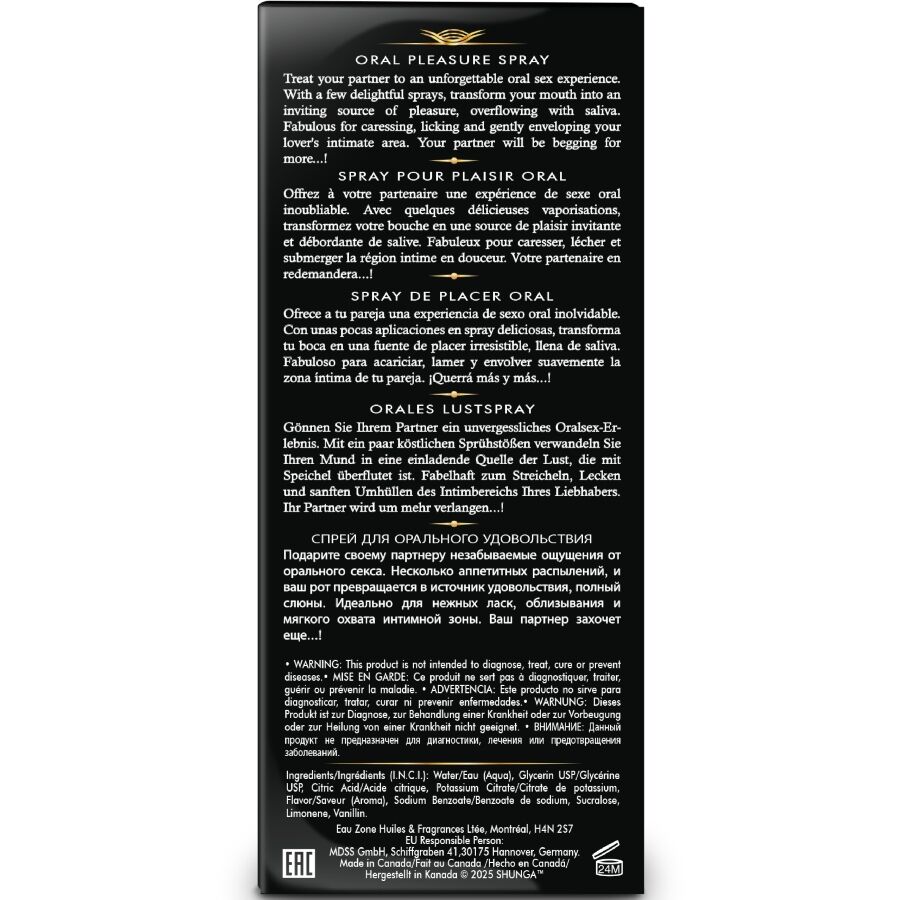 Spray oral stimulant à la pastèque — SHUNGA APHRODISIACS