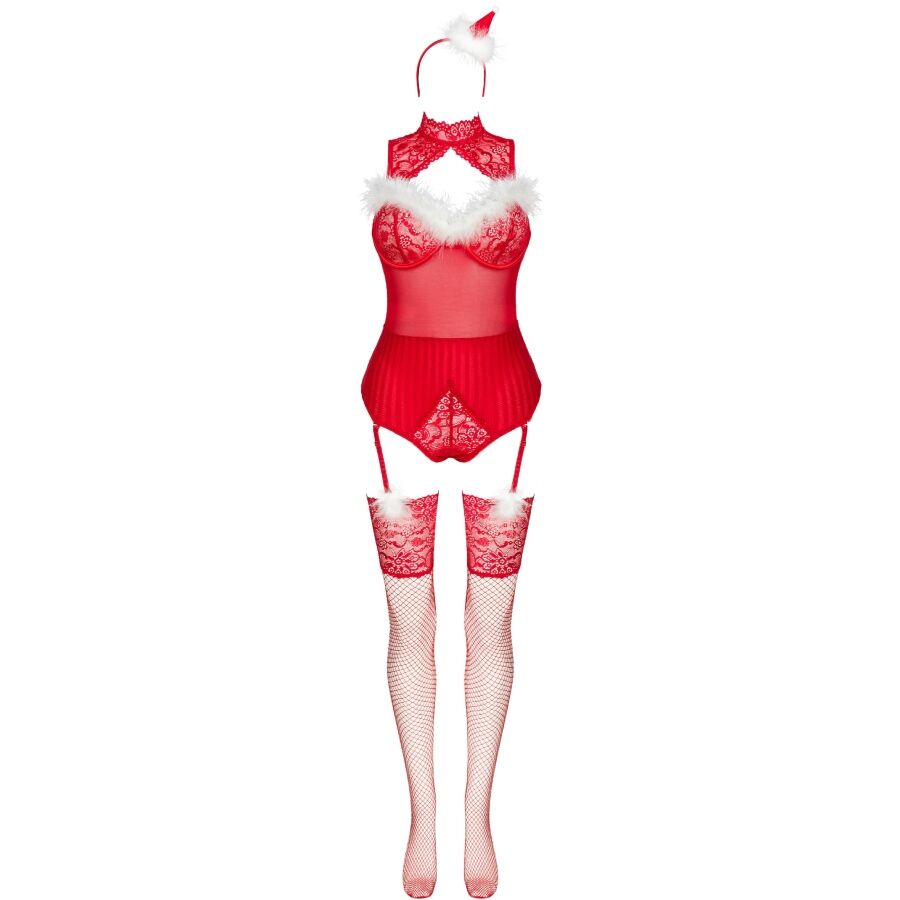 Conjunto de body, meias e faixa de Natal — LIVCO CORSETTI SETS