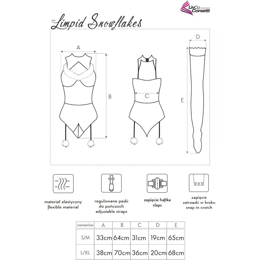 Conjunto de body, meias e faixa de Natal — LIVCO CORSETTI SETS
