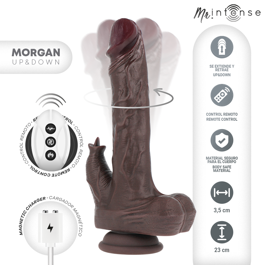 Vibromasseur réaliste multifonction à mouvement de va-et-vient — MR. INTENSE HIGH TECH