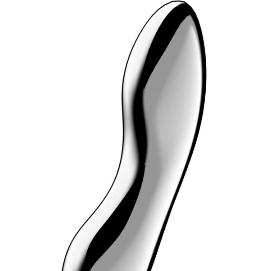 Godemiché double en acier inoxydable à courbes ondulées — SATISFYER DILDO