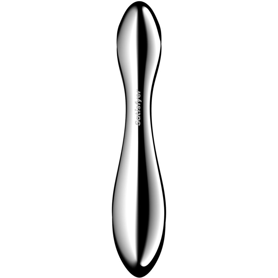 Godemichet double extrémité en acier inoxydable Pure Gravity 2 — SATISFYER DILDO