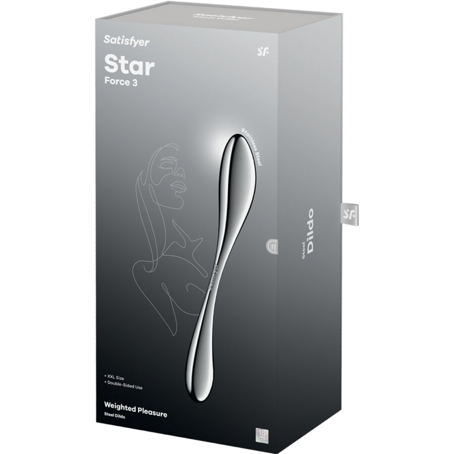 Dildo double en acier inoxydable Star Force 3 — SATISFYER