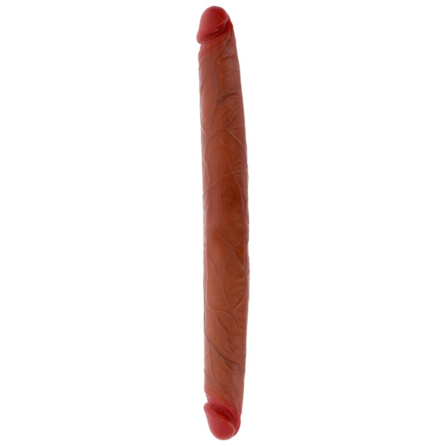 Godemichet double extrémité en silicone caramel 40 cm — GET REAL