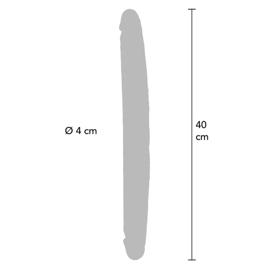 Godemichet double extrémité en silicone caramel 40 cm — GET REAL