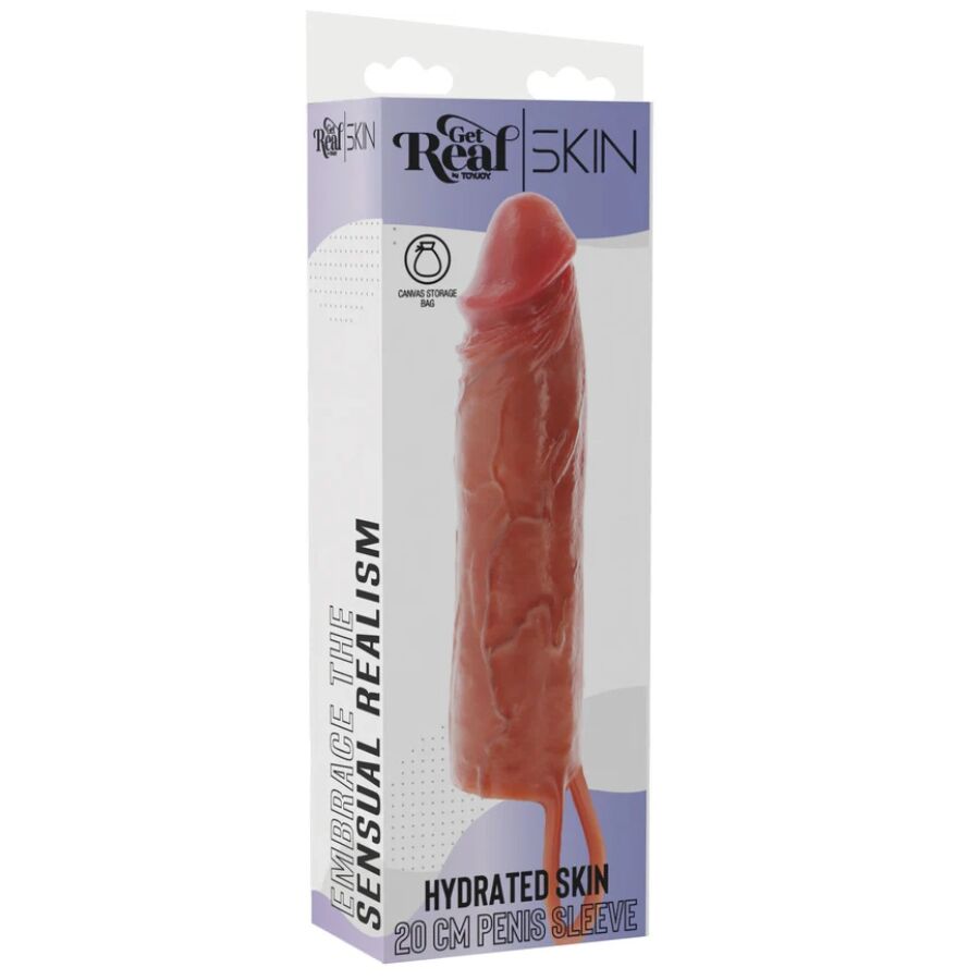 Manchon pénien hydratant en silicone 20 cm — GET REAL