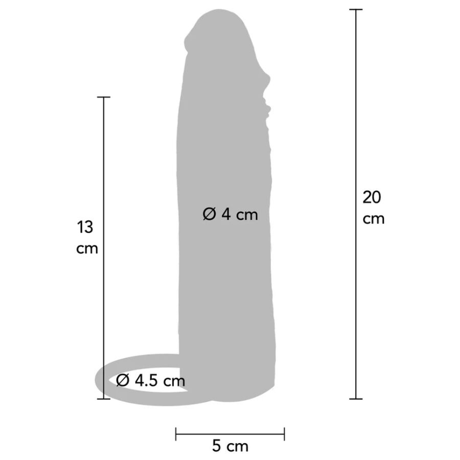 Manchon pénien vibrant en silicone hydratant 20 cm — GET REAL