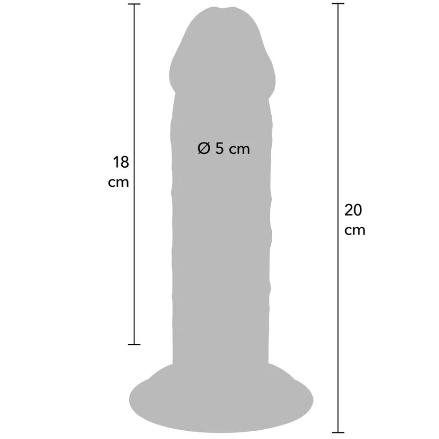 Pénis de luxe extra-épais double densité 20 cm — GET REAL