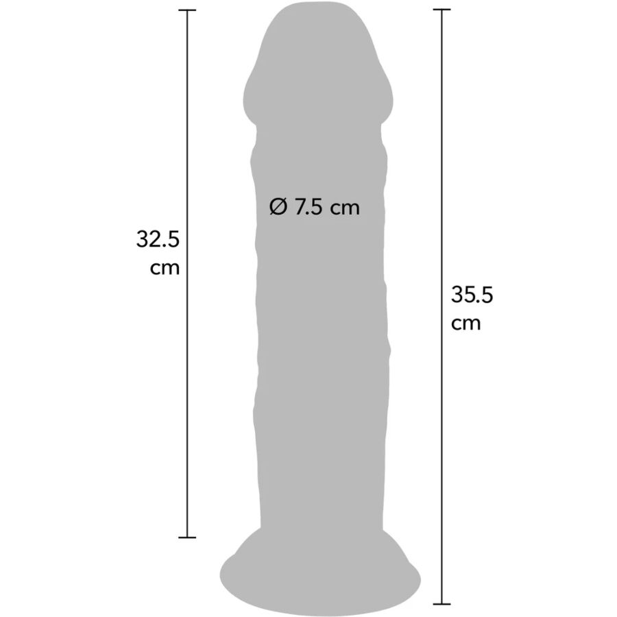 Godemichet extra-épais double densité 35,5 cm — GET REAL