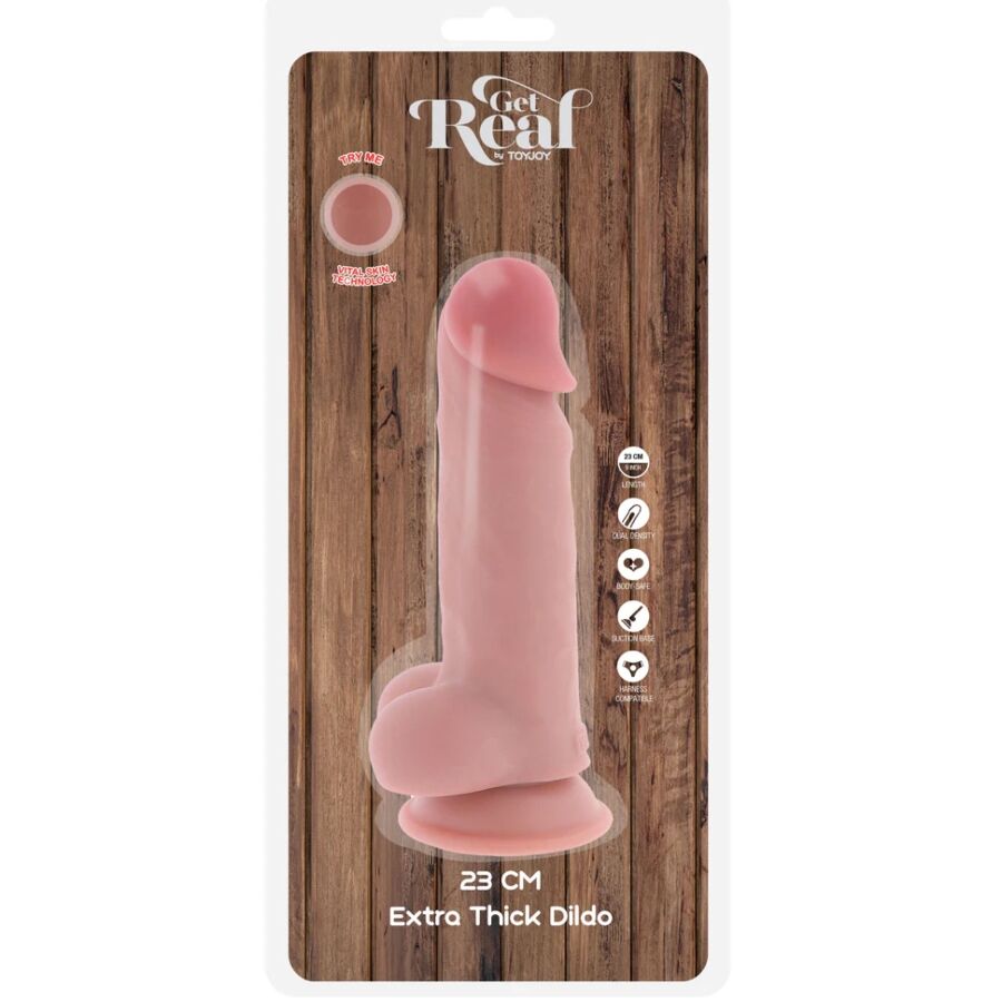 Godemichet réaliste extra-épais avec testicules — GET REAL