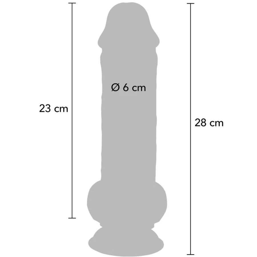 Pénis réaliste de luxe avec testicules extra épais 28 cm — GET REAL