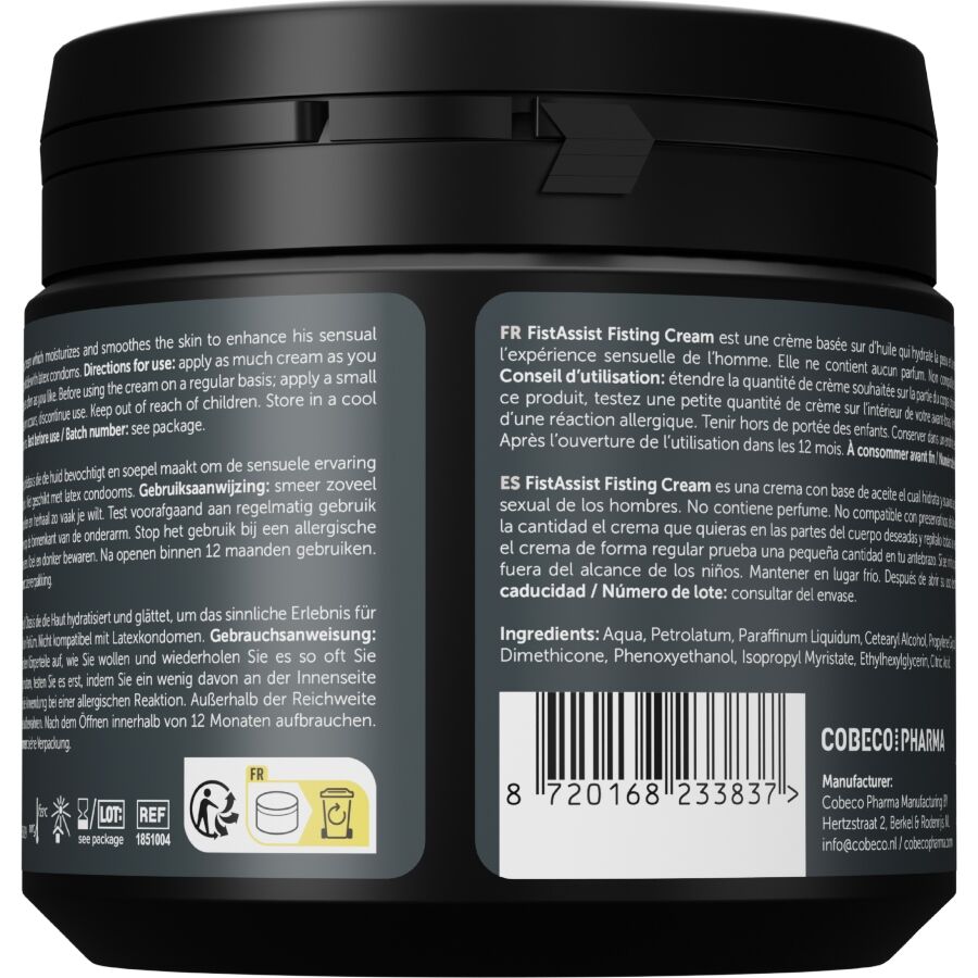 Crème lubrifiante onctueuse longue durée 500 ml — COBECO FIST ASSIST