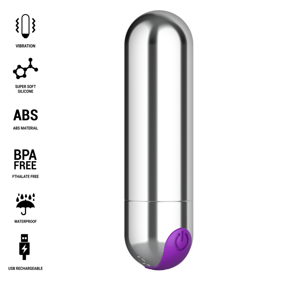 Mini vibromasseur rechargeable Karen argent — INTENSE FUN TOYS
