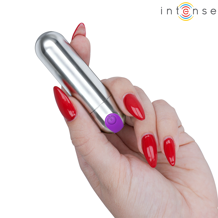 Mini vibromasseur rechargeable Karen argent — INTENSE FUN TOYS