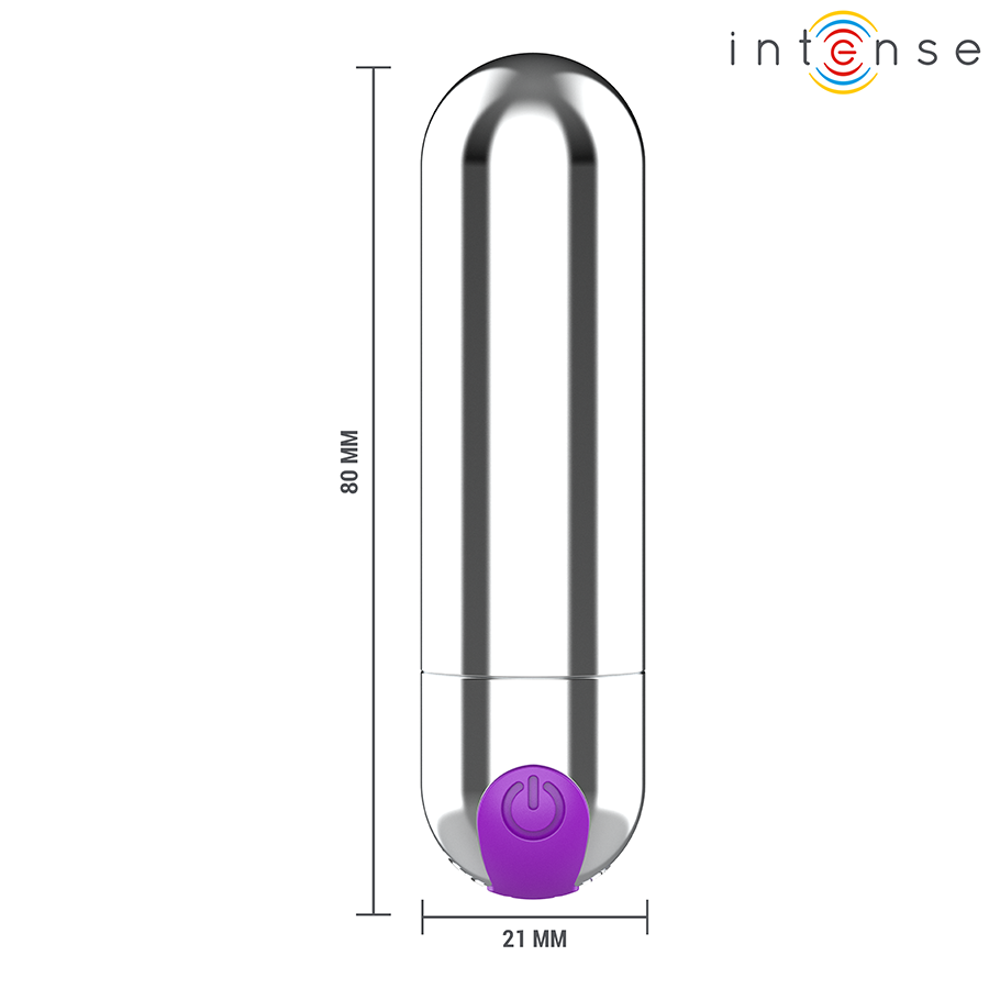 Mini vibromasseur rechargeable Karen argent — INTENSE FUN TOYS