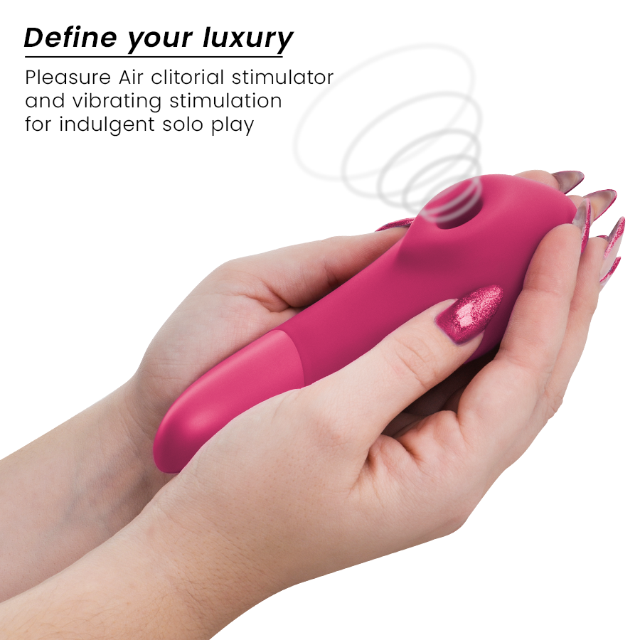 Stimulateur clitoridien 2-en-1 Pleasure Air et vibrations rose vibrant — WOMANIZER