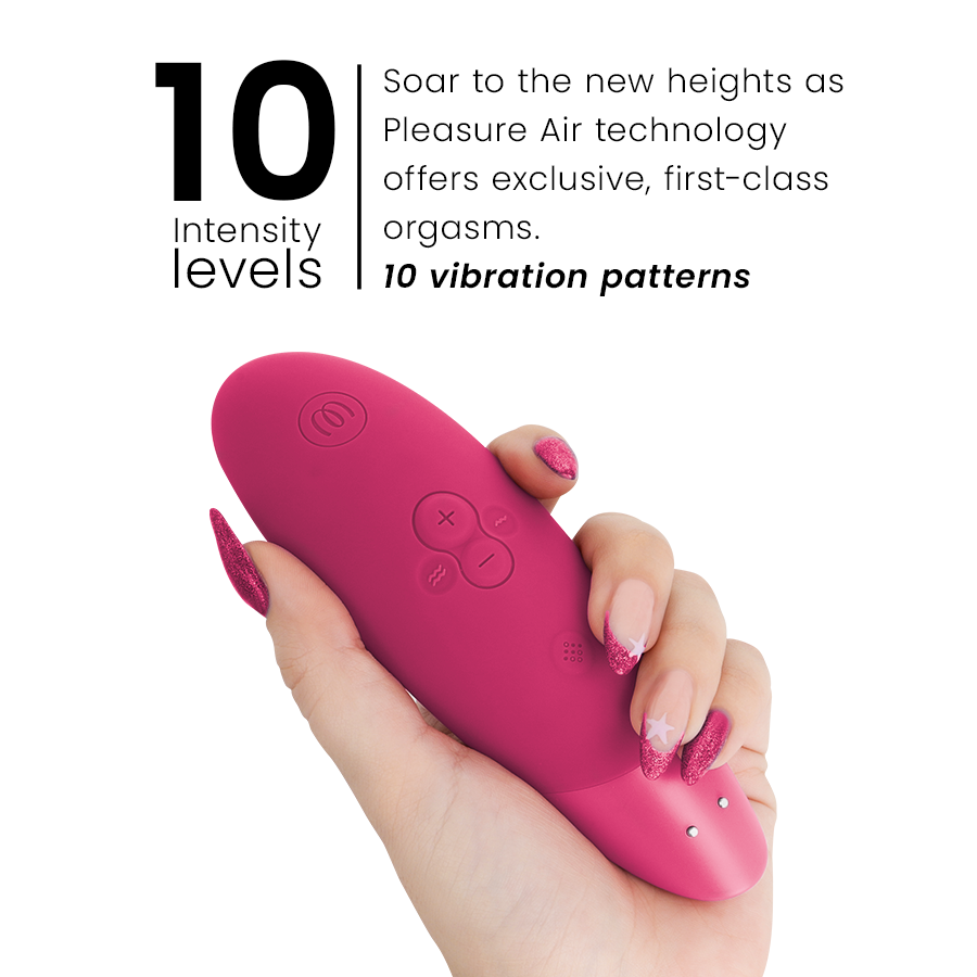 Stimulateur clitoridien 2-en-1 Pleasure Air et vibrations rose vibrant — WOMANIZER