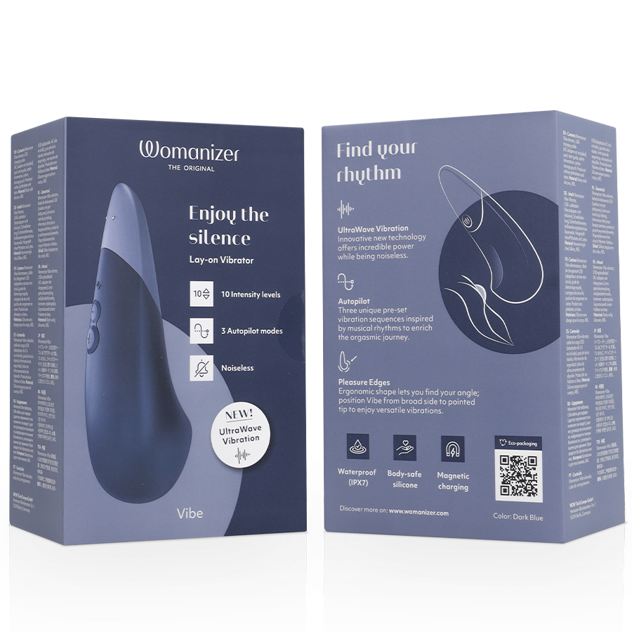 Vibromasseur posé silencieux bleu foncé — WOMANIZER