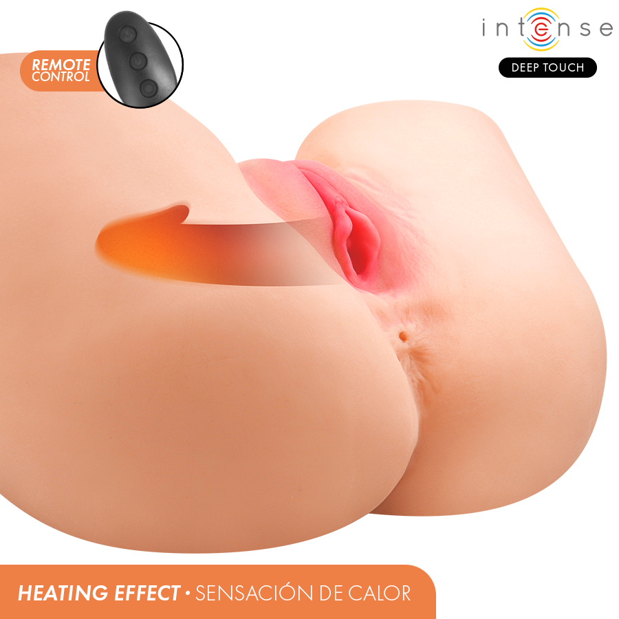 Masturbador vaginal realista com sucção, calor e vibrações — INTENSE BODIES & MASTURBADORES