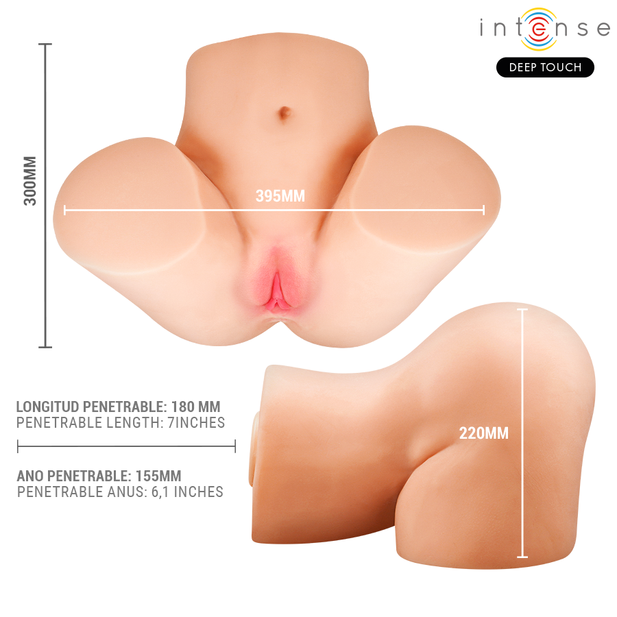 Masturbador vaginal realista com sucção, calor e vibrações — INTENSE BODIES & MASTURBADORES