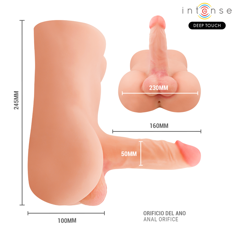Torse Damien avec gode réaliste vibrant et à poussée — INTENSE BODIES & MASTURBATORS